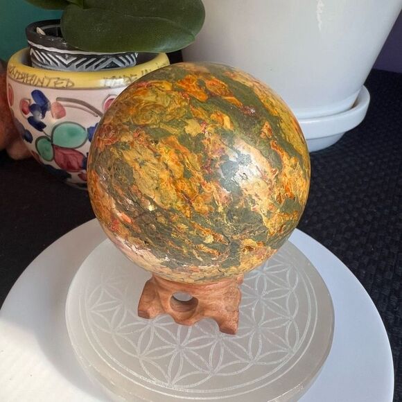 Realgar Crystal Large Sphere 1.2 Lbs - Picture 8 of 14